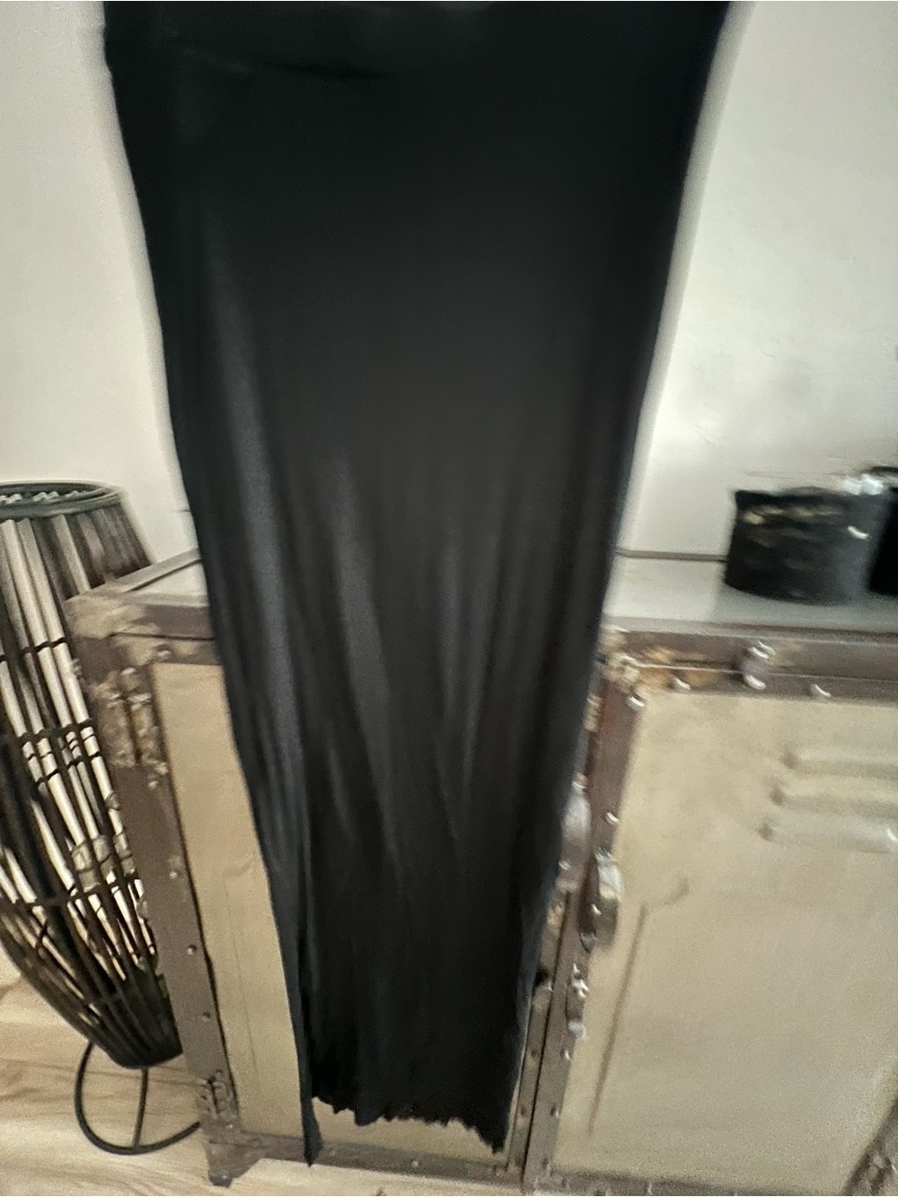Helmut Lang Black Draped Ruched Floor-Length Maxi Skirt Size S - Picture 6 of 7